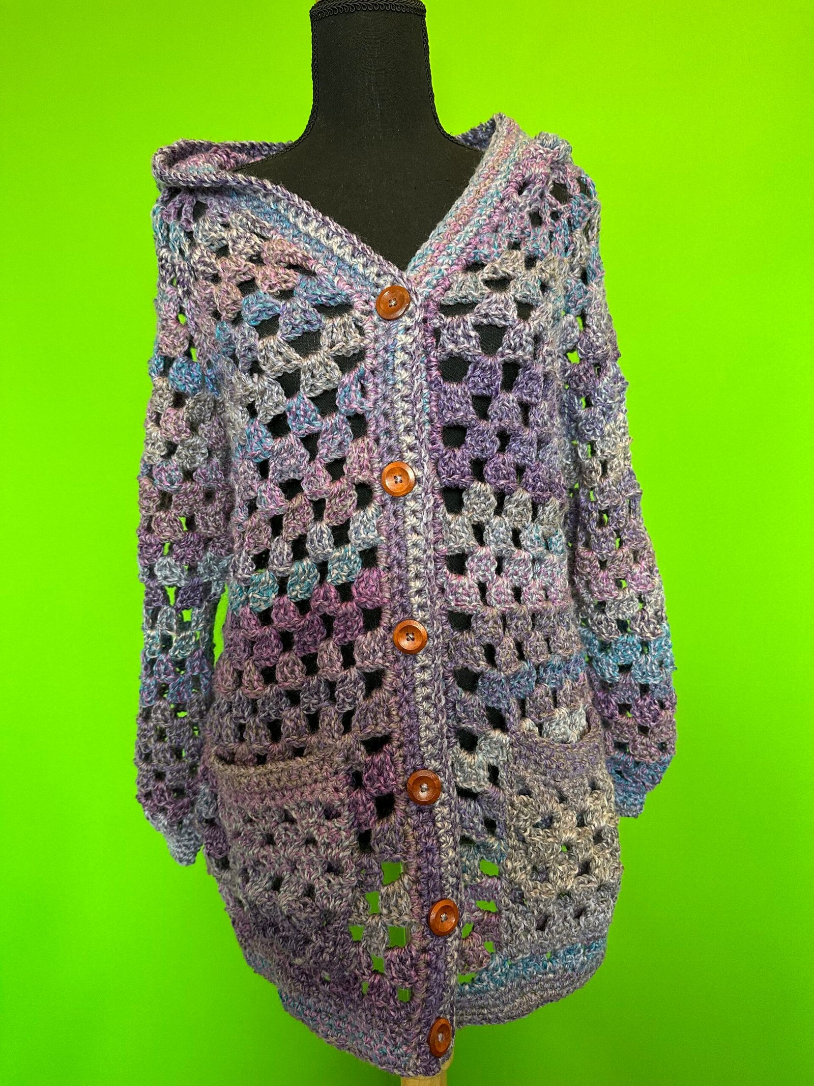 chunkygrannycardiganpurple image